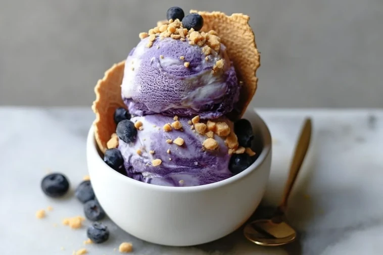 Glace Protéinée Ultra Crémeuse au Fromage Blanc et Myrtille