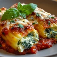 Manicotti Farcis aux Épinards et Ricotta