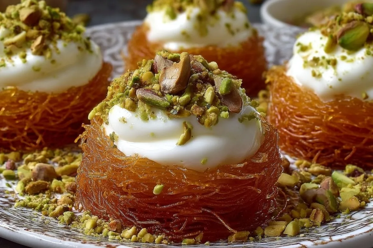 Nids De Kunafa Aux Crèmes Et Pistaches