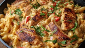 Pâtes Crémeuses au Poulet Cajun