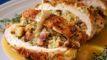 Poulet Farci aux Garnitures
