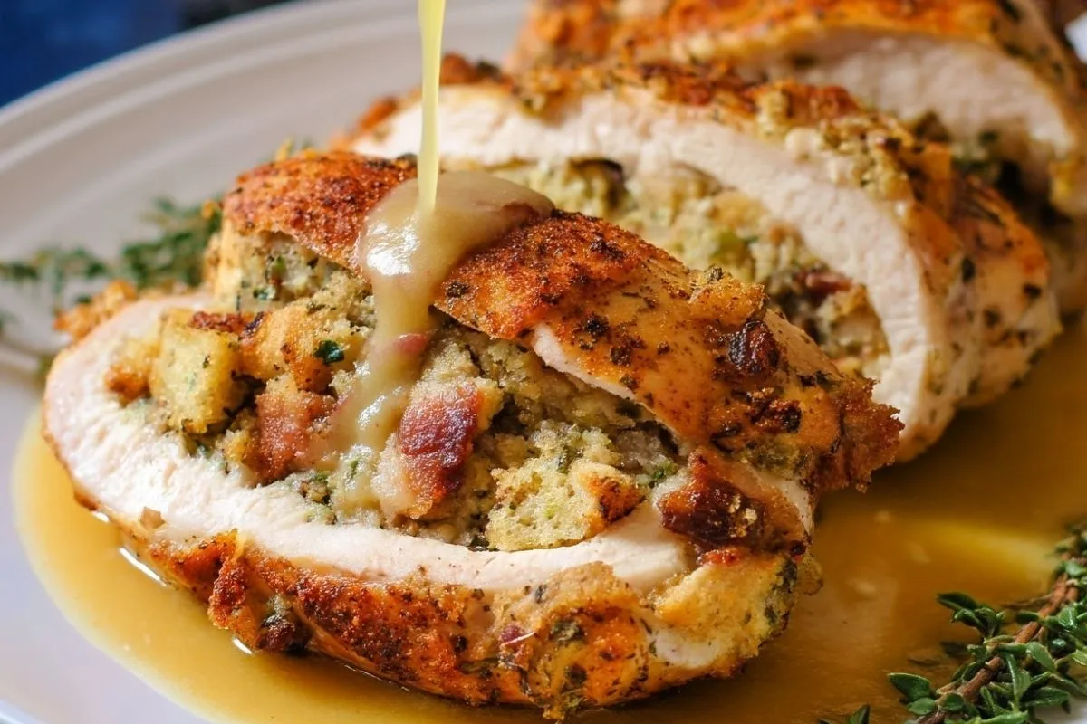 Poulet Farci aux Garnitures